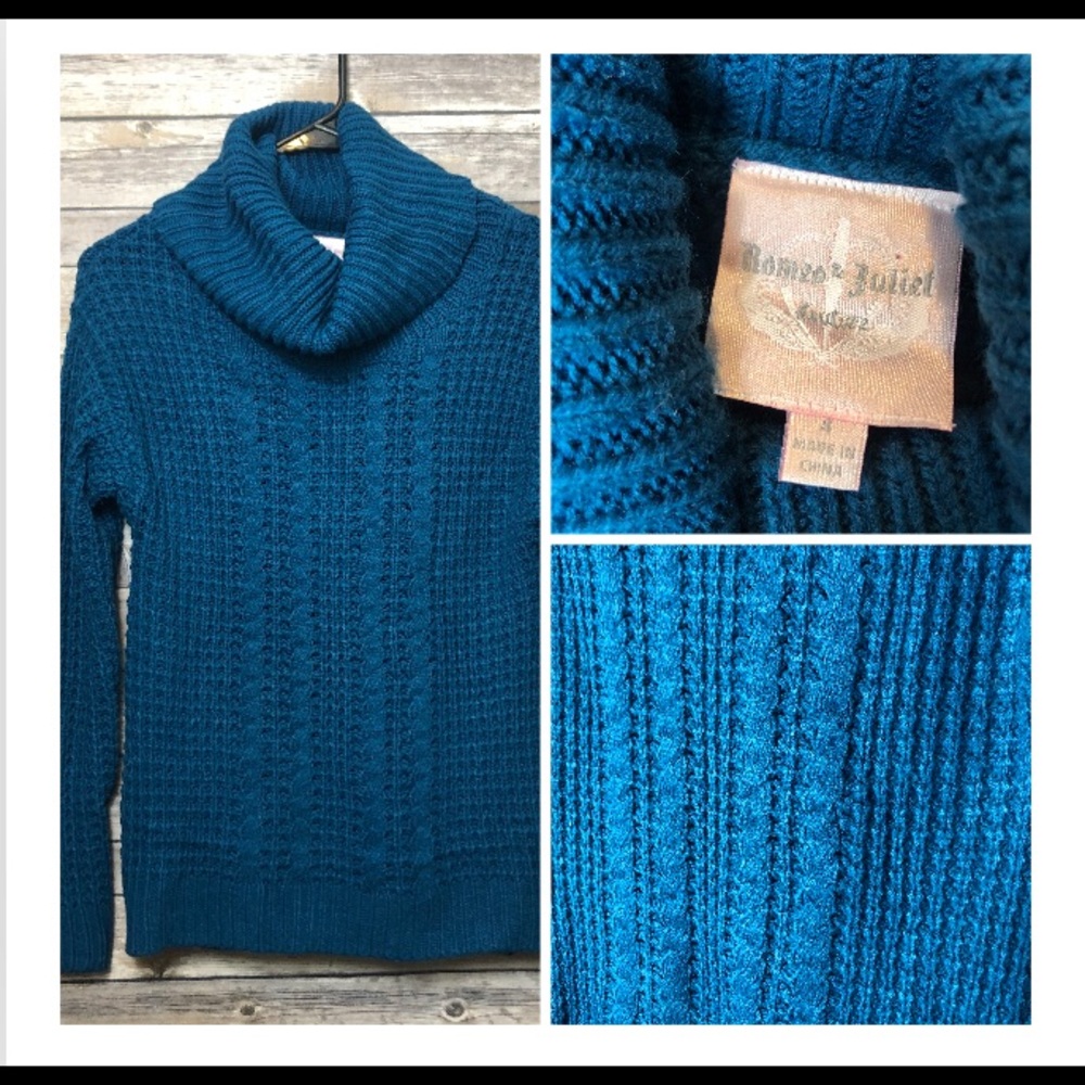 Romeo and Juliet | Cowel Neck Cable Knit Sweater